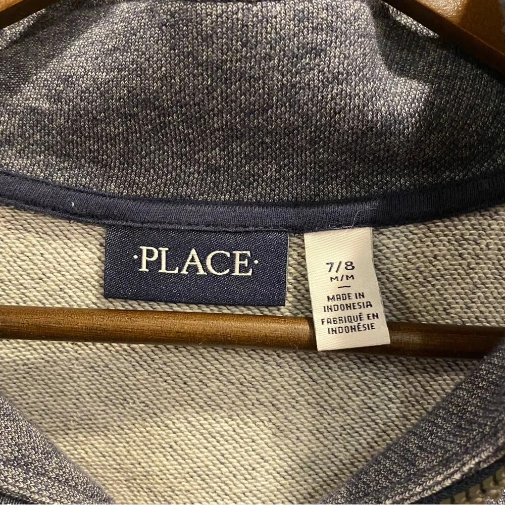 The Children’s‎ Place Boys Half Zip Mock Neck Blue Long Sleeve Size Medium 7/8